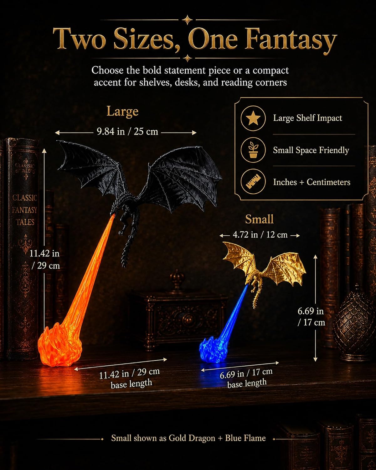 Enchanted Dragon Book Nook Light