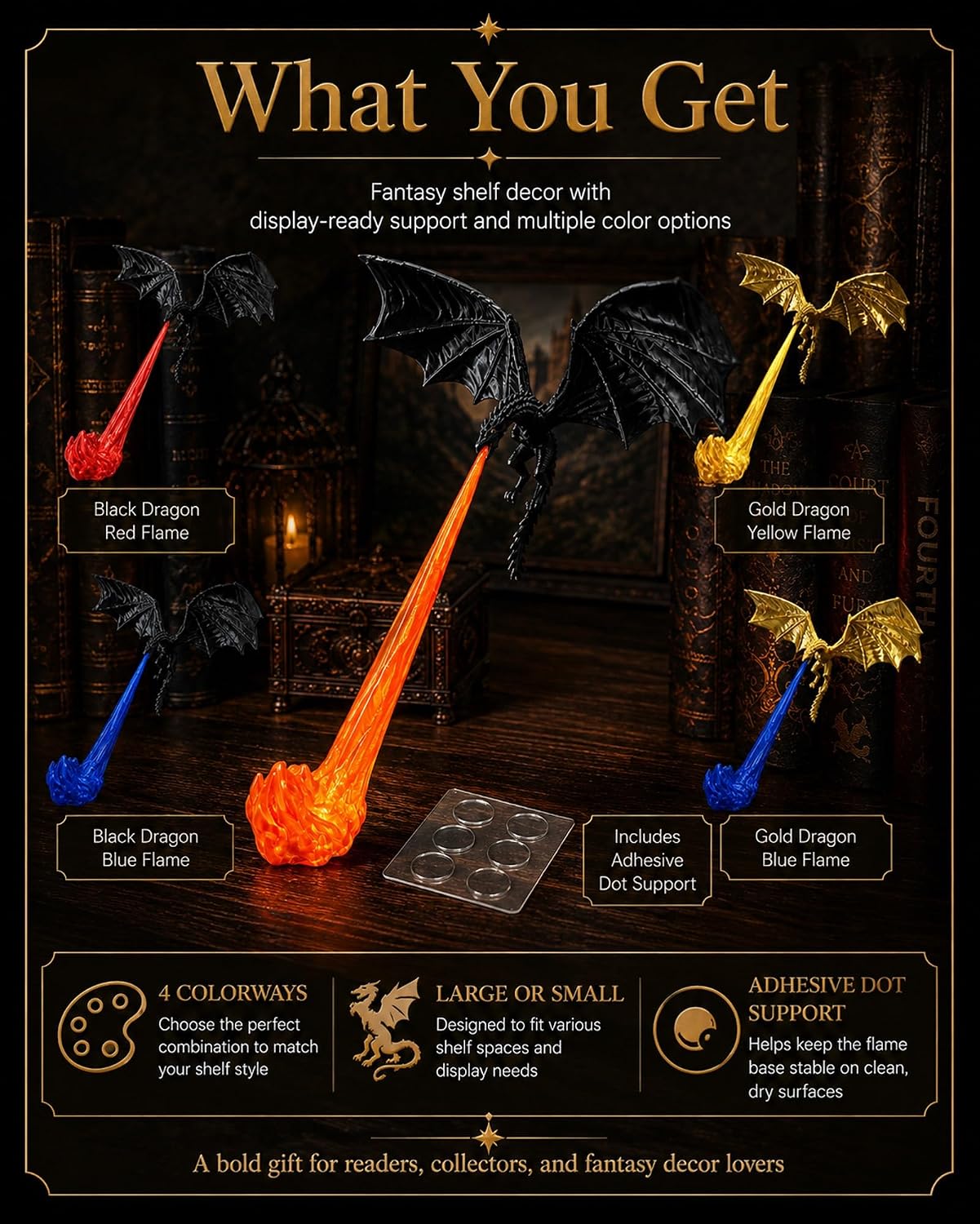 Enchanted Dragon Book Nook Light