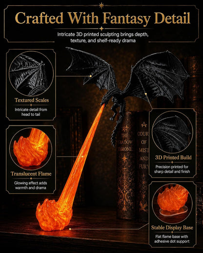 Enchanted Dragon Book Nook Light